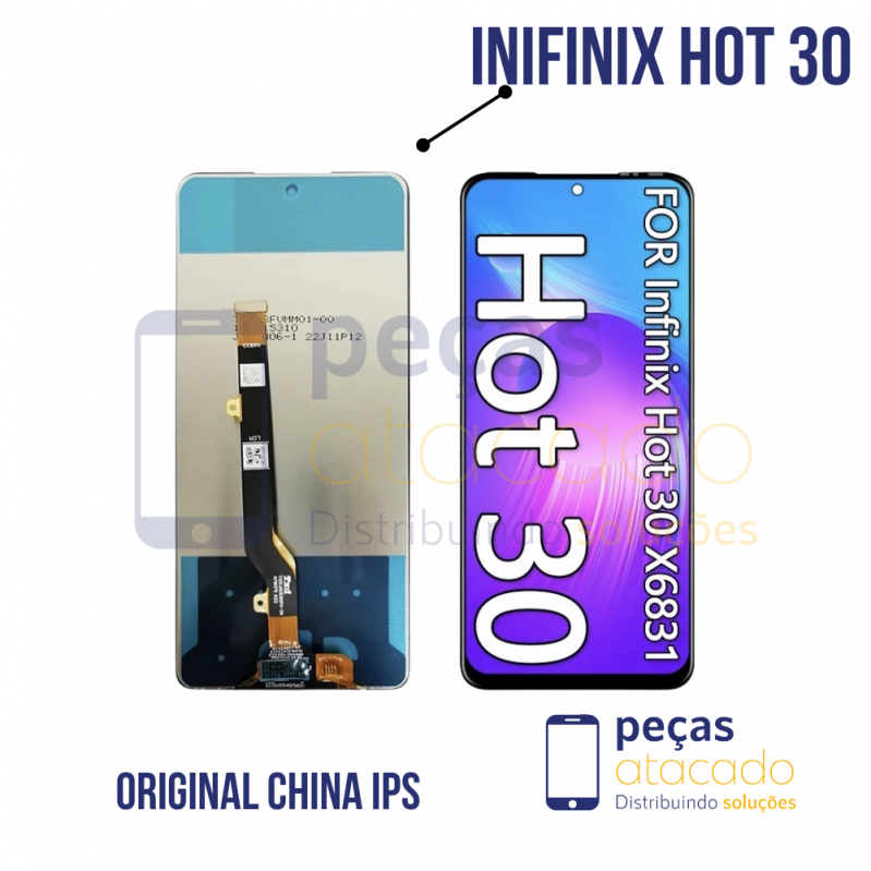 S-0154 FRONTAL INFINIX HOT 30 SEM ARO ORIGINAL CHINA IPS
