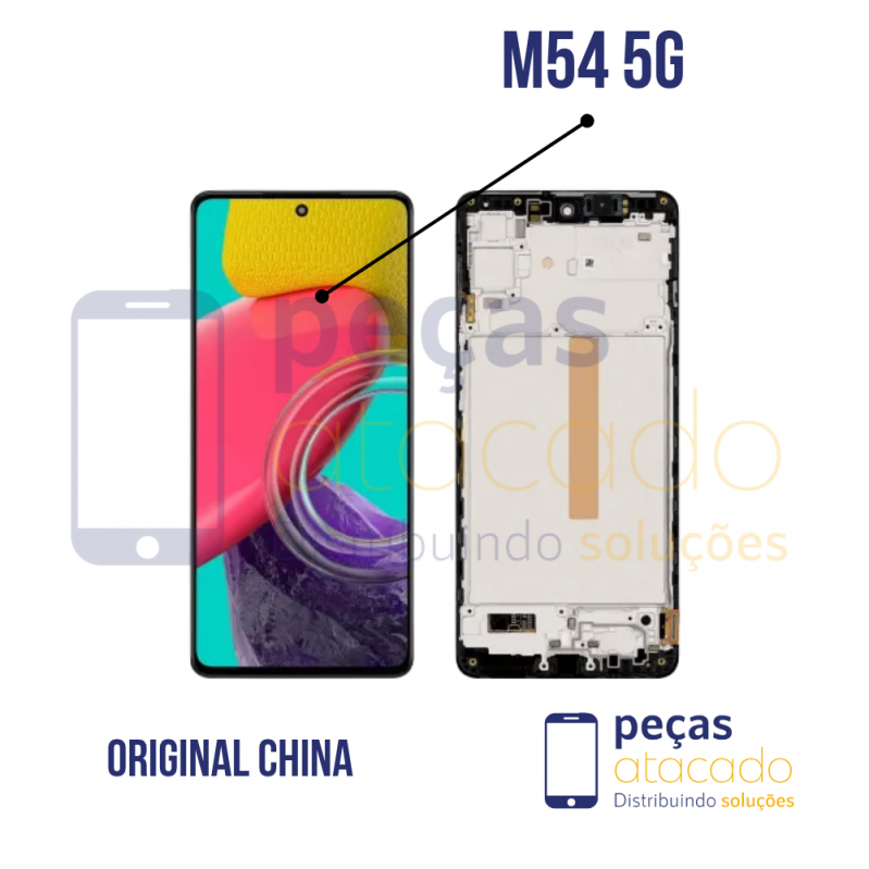 S-0698 FRONTAL SAMSUNG M54 5G (SM-M546B) COM ARO ORIGINAL CHINA OLED