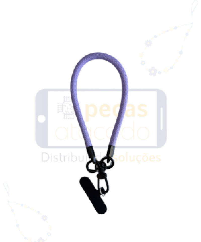 CORDÃO DE PULSO PARA CELULAR LILAS