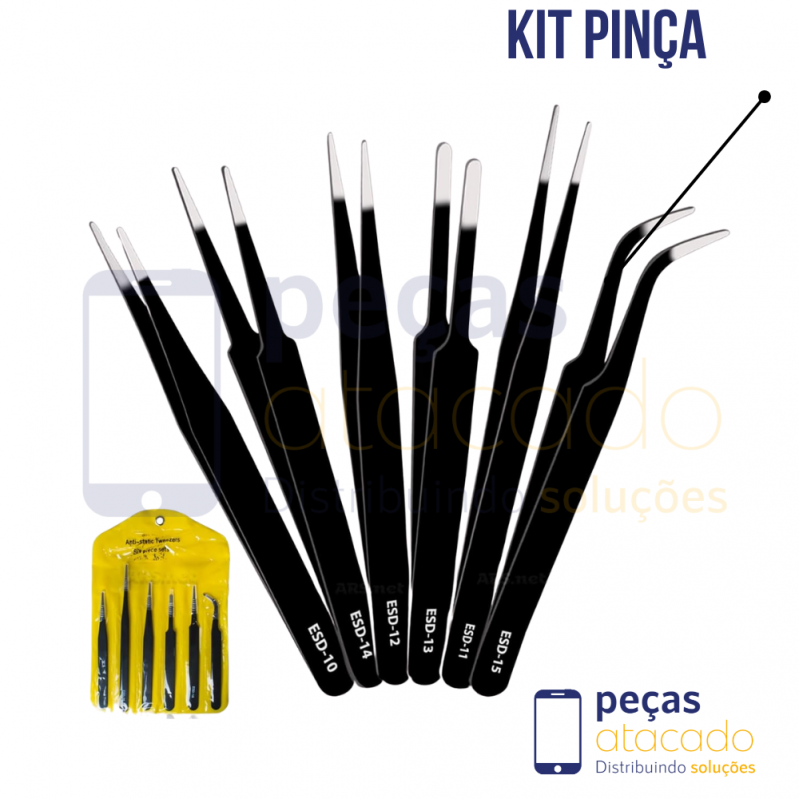 KIT PINÇAS PONTA FINA (6 UNID)