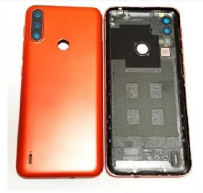 TAMPA TRASEIRA MOTOROLA E7  VERMELHO CORAL