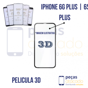 P-0360 PELICULA IPHONE 6G PLUS | 6S PLUS 3D (Preto)
