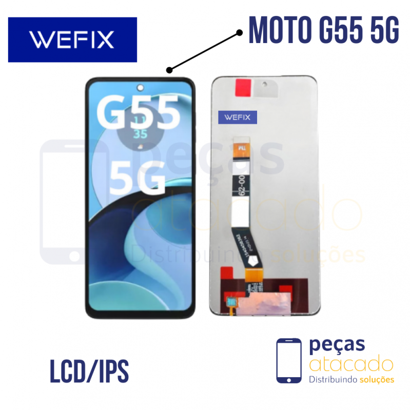 S-0849 FRONTAL MOTOROLA MOTO G55 5G (xt2435) SEM ARO WEFIX IPS