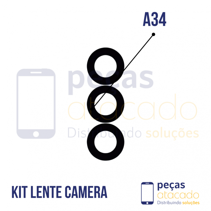 L-0105 LENTE SAMSUNG A34 (KIT 3)