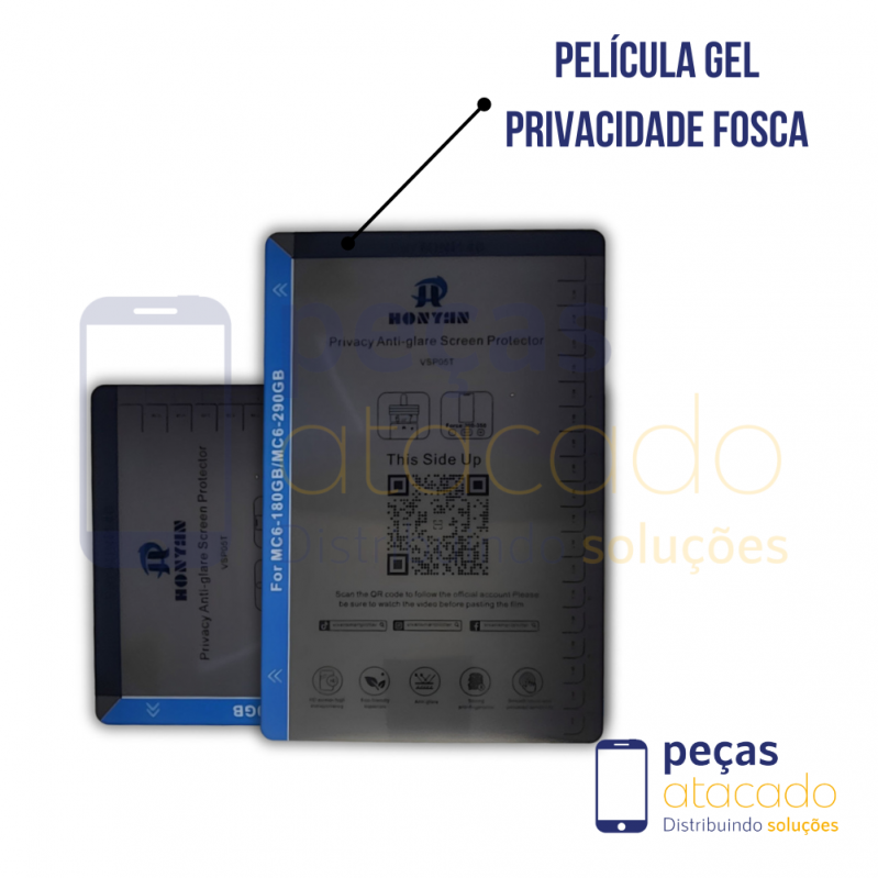 PELICULA GEL FOSCA PRIVACIDADE (SEM CORTE)