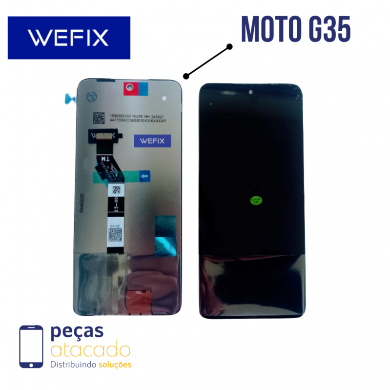 S-0202 FRONTAL MOTOROLA MOTO G35 (XT2433) SEM ARO WEFIX IPS