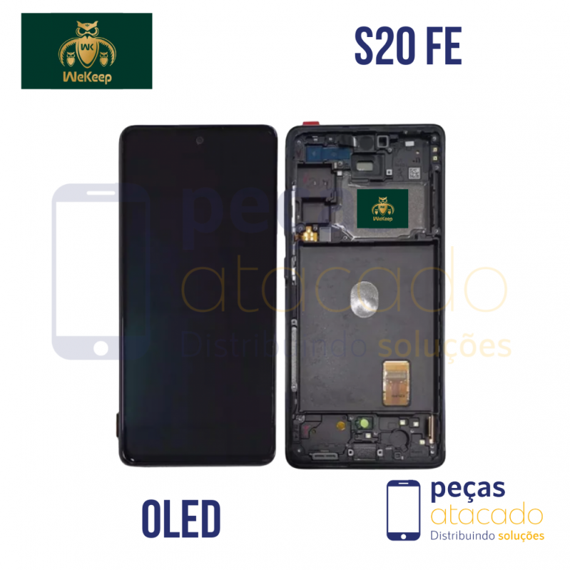 S-0207 FRONTAL SAMSUNG S20 FE (SM-G780F) COM ARO PRETA WE KEEP OLED 1:1