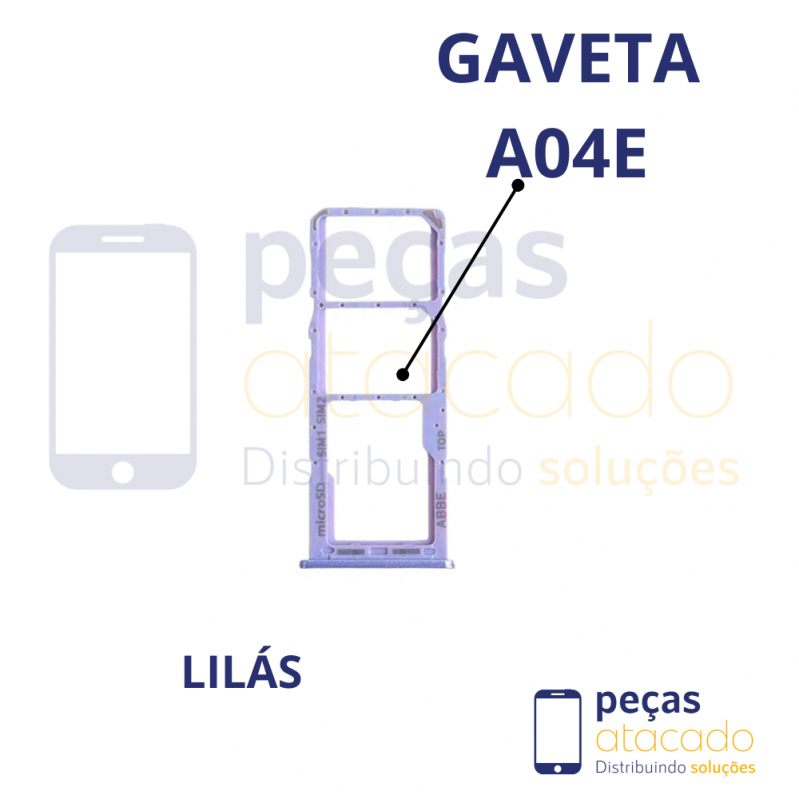 CH-0023 GAVETA DE CHIP SAMSUNG A04E LILAS
