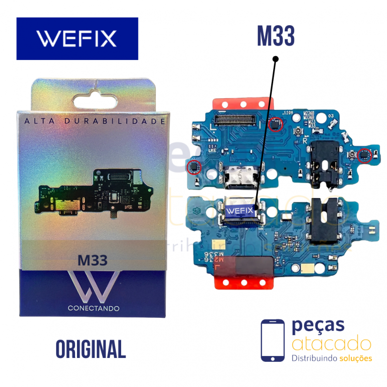 SUB PLACA DE CARGA SAMSUNG M33 WEFIX ORIGINAL