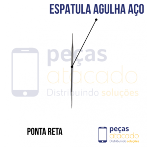 ESPATULA AGULHA DE AÇO PONTA RETA