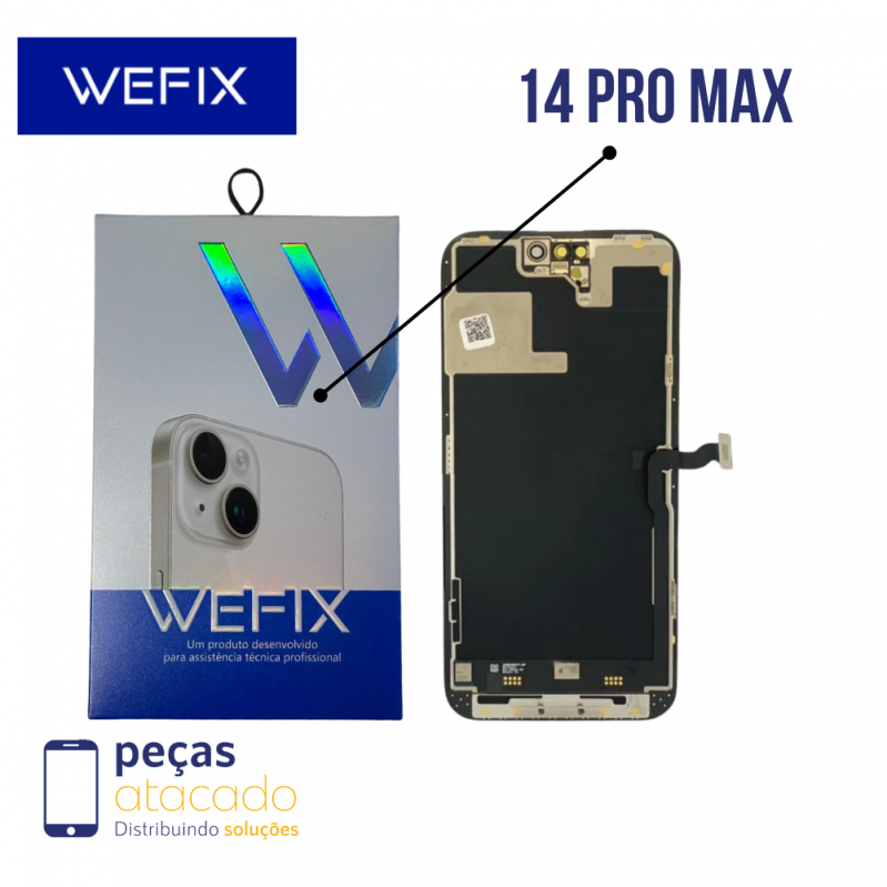 S-0976 FRONTAL IPHONE 14 PRO MAX (A2893) SOFT IC 120RZ WEFIX OLED (NAO PRECISA TROCAR EPROM)