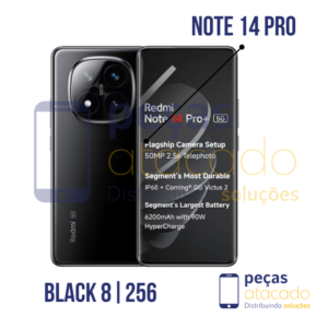 CELULAR XIAOMI REDMI NOTE 14 MIDNIGHT BLACK 8 GB RAM 256GB ROM