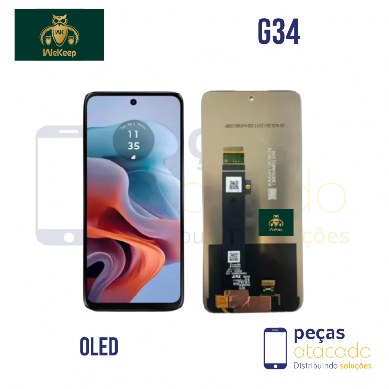 S-0809 FRONTAL MOTOROLA MOTO G34 XT2363 SEM ARO  WE KEEP OLED