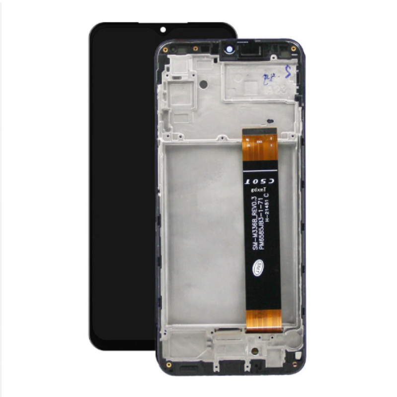 S-0398 FRONTAL SAMSUNG A23 4G (SM-A235U) (SM-A235B) COM ARO PRETO ORIGINAL CHINA IPS