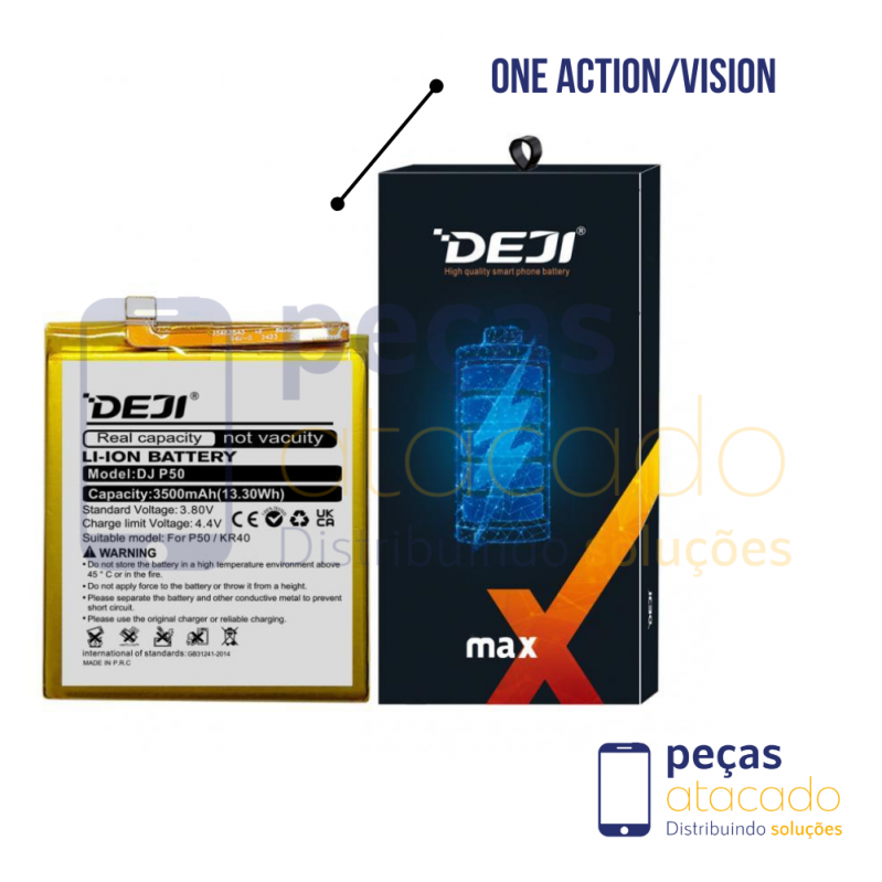 BA-0339 BATERIA DEJI MOTOROLA MOTO ONE VISION (XT1970) ONE ACTION (XT2013) (KR40)