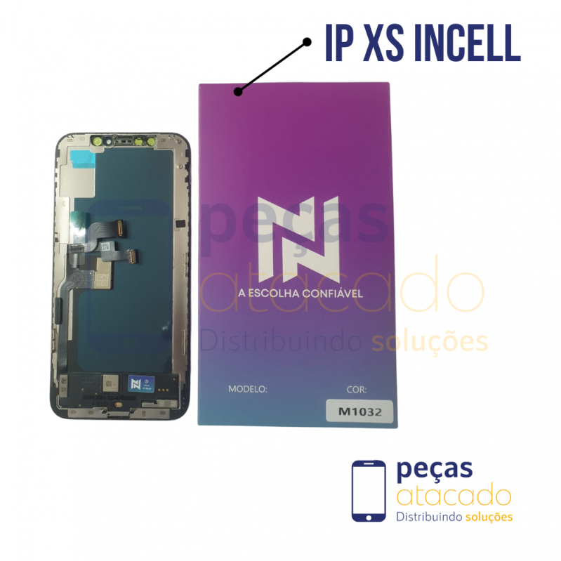 S-0839 FRONTAL IPHONE XS (A1920) PRETO INCELL IPS