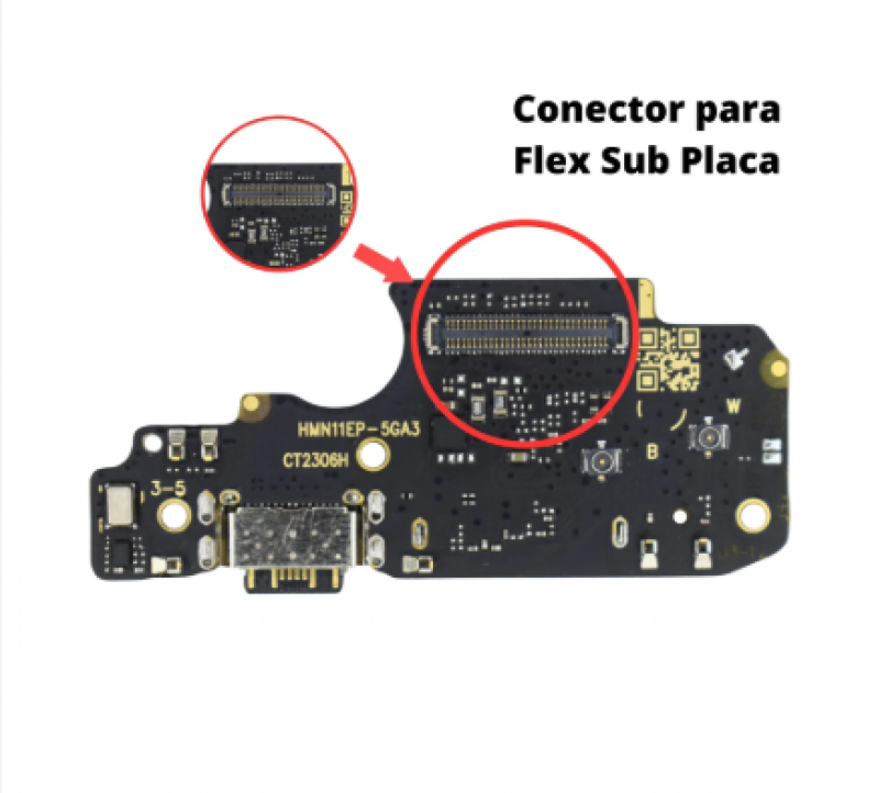 SB-0250 SUB PLACA DE CARGA XIAOMI NOTE 11 PRO 5G TURBO