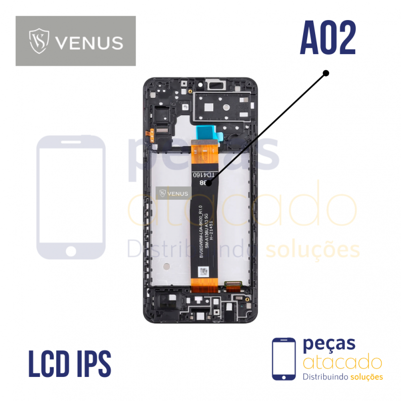 S-0813 FRONTAL SAMSUNG  A02 (SM-A022) COM ARO VENUS IPS