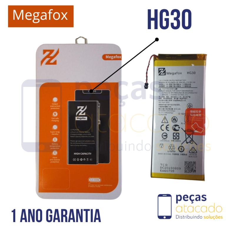 BA-0670 BATERIA MEGAFOX MOTOROLA MOTO G5S (XT1792) G5S PLUS (XT1802) G6 (XT1925) (HG30) (1 ANO DE GARANTIA)