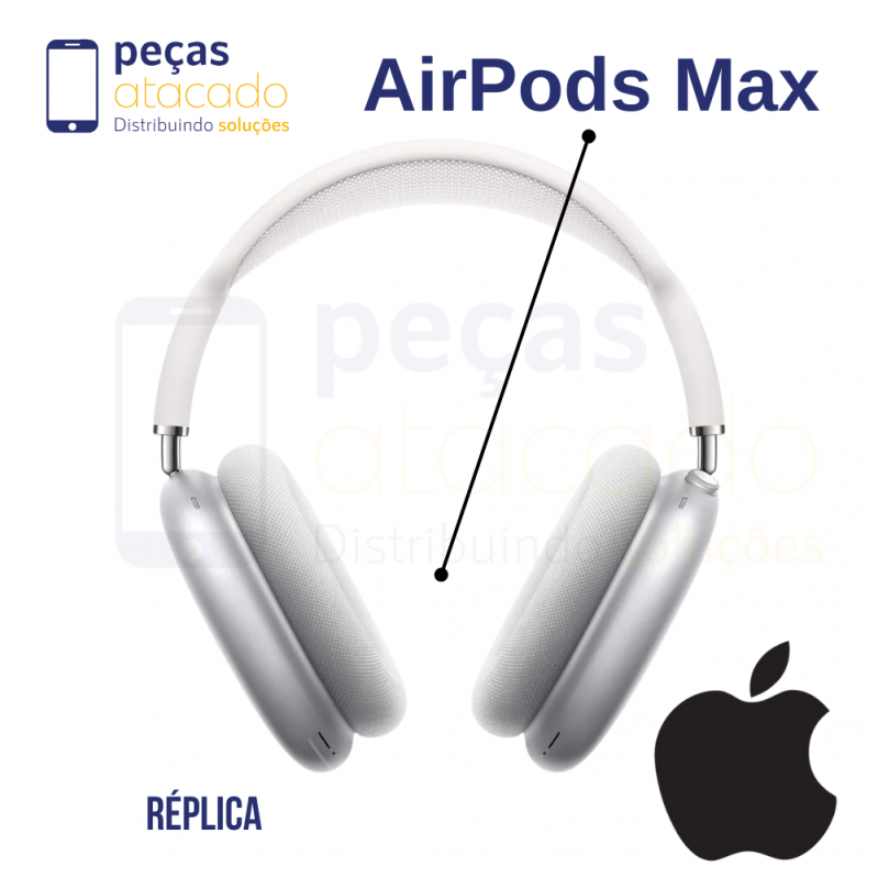 AIRPODS MAX COM SMART CASE FONE DE OUVIDO SEM FIO BLUETOOTH (A2096) - PRATA
