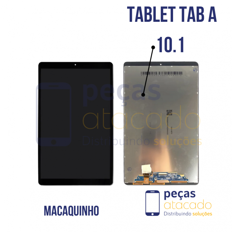 S-1066 FRONTAL SAMSUNG TABLET TAB A 10.1 (SM-T515) (SM-T510) SEM ARO PRETA MACAQUINHO IPS