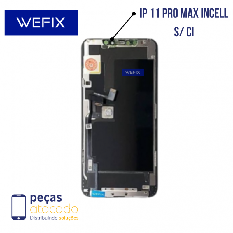 S-0537 FRONTAL IPHONE 11 PRO MAX (A2161) PRETO INCELL SEM CI WEFIX IPS