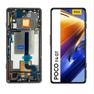 S-0758 FRONTAL XIAOMI POCO F4 GT COM ARO PRETO ORIGINAL NACIONAL OLED