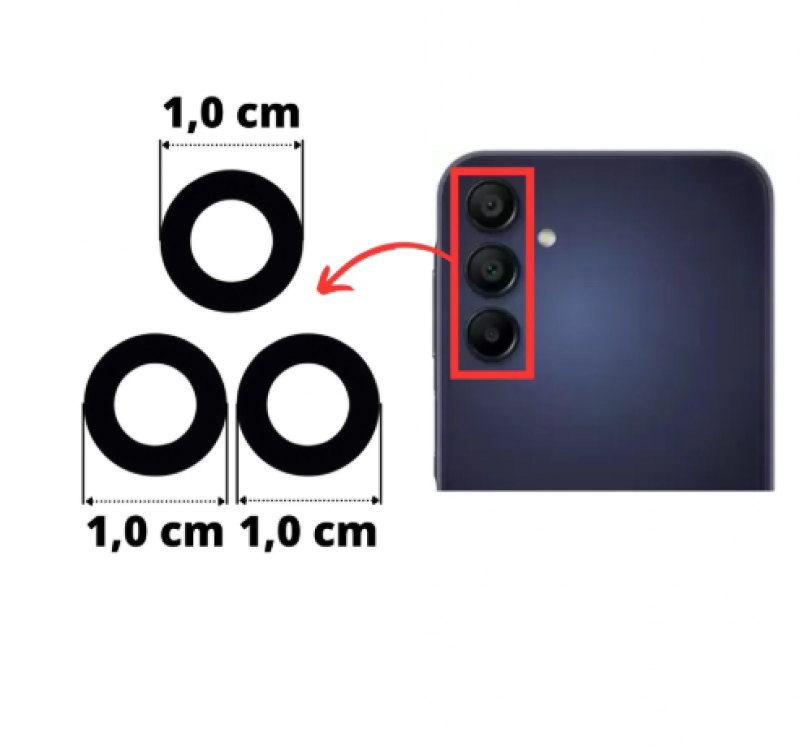 L-0171 LENTE SAMSUNG A15 (KIT 3)