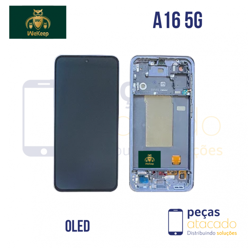 S-0489 FRONTAL SAMSUNG A16 5G (SM-A166) COM ARO WE KEEP OLED