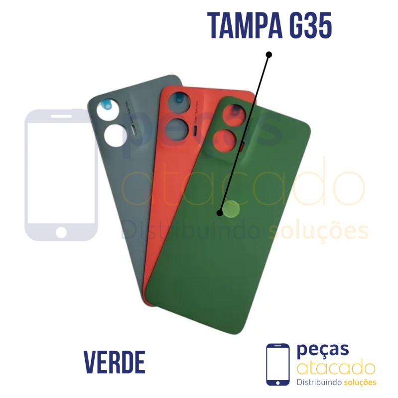 TAMPA TRASEIRA MOTOROLA MOTO G35 VERDE