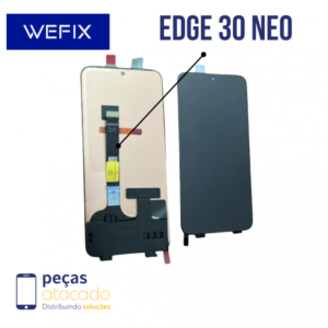 S-0739 FRONTAL MOTOROLA MOTO EDGE 30 NEO | XT2245 SEM ARO PRETO OLED WEFIX
