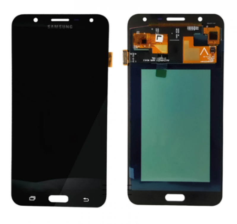 S-0175 FRONTAL SAMSUNG J7 NEO (SM-J701) J7 (SM-J700) SEM ARO PRETO ORIGINAL CHINA OLED