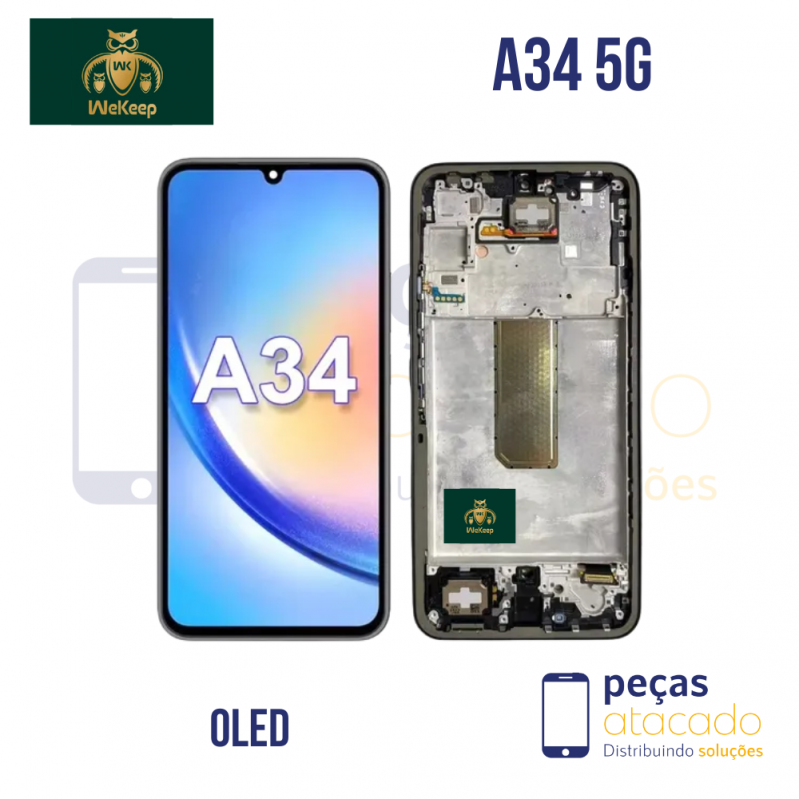 S-0692 FRONTAL SAMSUNG A34 5G (A346B) COM ARO WE KEEP OLED